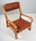 Modell 671 Sessel mit Gestell aus Eiche-Leder & Baumwolle von Hans J. Wegner für Getama 2
