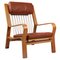 Poltrona nr. 671 in quercia e pelle di Hans J. Wegner per Getama, Immagine 1