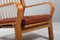 Modell 671 Sessel mit Gestell aus Eiche-Leder & Baumwolle von Hans J. Wegner für Getama 5