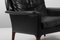 Rosewood Black Original Leather Lounge Chair by Hans Olsen, 1960s, Image 4