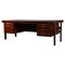 Rosewood and Leather Writing Desk by Arne Vodder for Sibast, 1960s 1