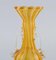 Vaso in vetro di Murano soffiato a bocca giallo e trasparente con maniglie, Immagine 4