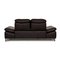 2-Seater Enjoy Dark Brown Leather Sofas from Willi Schillig, Set of 2 10