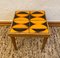 Mid-Century Square Flower Stool with Tiled Top on Wooden Legs, 1950s 1