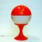 Space Age White and Orange Globe Table Lamp, 1970s 5