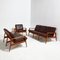Danish Leather Sofa Set by Arne Wahl Iversen for Komfort, Set of 3 1