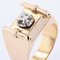 Signet Tank Ring in 18K Yellow Gold with Diamond, 1940s, Image 4