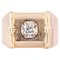 Signet Tank Ring in 18K Yellow Gold with Diamond, 1940s 1