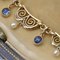Antique French Drapery Necklace with Sapphire Cabochon and Natural Pearl 14