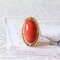 Vintage 14K Gold Ring with Coral, 1950s 1