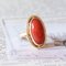 Vintage 14K Gold Ring with Coral, 1950s, Image 2