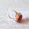 Vintage 14K Gold Ring with Coral, 1950s 7