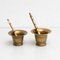 Vintage Traditional Spanish Metal Mortar and Pestle, 1950s, Set of 2 4