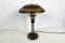 Art Deco Table Lamp in Brass with Glass Rods, Image 1