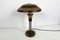 Lámpara de mesa Art Déco de latón con varillas de vidrio, Imagen 1