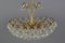 Seven Light Crystal Glass and Gilt Brass Chandelier, Germany, 1970s, Image 6