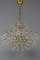 Seven Light Crystal Glass and Gilt Brass Chandelier, Germany, 1970s, Image 3