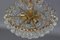 Seven Light Crystal Glass and Gilt Brass Chandelier, Germany, 1970s, Image 7