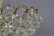 Sieben Leuchten aus Kristallglas und vergoldetem Messing Kronleuchter, Deutschland, 1970er 10