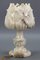 Mid-Century Italian White Flower Alabaster Table Lamp, 1950s, Image 6