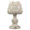 Mid-Century Italian White Flower Alabaster Table Lamp, 1950s 1