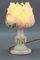 Mid-Century Italian White Flower Alabaster Table Lamp, 1950s 4