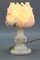 Mid-Century Italian White Flower Alabaster Table Lamp, 1950s, Image 4
