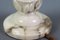 Mid-Century Italian White Flower Alabaster Table Lamp, 1950s 11