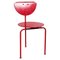Mid-Century Italian Red Wood and Metal Alien Chair by Forcolini for Alias, 1980s, Image 1