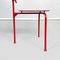 Mid-Century Italian Red Wood and Metal Alien Chair by Forcolini for Alias, 1980s, Image 14