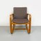 Italienischer Mid-Century Sessel aus Massivholz & Grauem Stoff, 1960er 4