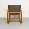 Mid-Century Modern Italian Solid Wood and Grey Fabric Armchair, 1960s, Image 6