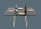 Mid-Century Andre Glass and Steel Dining Table by Tobia Scarpa for Gavina, Italy, Image 17