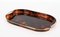 Mid-Century Italian Modern Acrylic Glass and Brass Oval Serving Tray, 1970s, Image 8