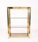 Italian Gilded Brass Bookcase with Glass Shelves by Renato Zevi , 1970s, Image 14