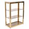 Italian Gilded Brass Bookcase with Glass Shelves by Renato Zevi , 1970s, Image 1