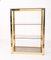 Italian Gilded Brass Bookcase with Glass Shelves by Renato Zevi , 1970s 13