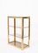 Italian Gilded Brass Bookcase with Glass Shelves by Renato Zevi , 1970s, Image 17