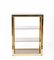 Italian Gilded Brass Bookcase with Glass Shelves by Renato Zevi , 1970s 2