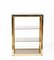 Italian Gilded Brass Bookcase with Glass Shelves by Renato Zevi , 1970s, Image 2