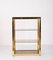 Italian Gilded Brass Bookcase with Glass Shelves by Renato Zevi , 1970s 5