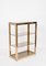 Italian Gilded Brass Bookcase with Glass Shelves by Renato Zevi , 1970s, Image 11