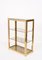 Italian Gilded Brass Bookcase with Glass Shelves by Renato Zevi , 1970s 16