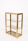 Italian Gilded Brass Bookcase with Glass Shelves by Renato Zevi , 1970s, Image 16