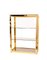 Italian Gilded Brass Bookcase with Glass Shelves by Renato Zevi , 1970s, Image 12
