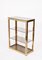 Italian Gilded Brass Bookcase with Glass Shelves by Renato Zevi , 1970s, Image 7