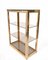 Italian Gilded Brass Bookcase with Glass Shelves by Renato Zevi , 1970s, Image 3