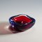 Mid-Century Modern Bowl in Murano Bue and Red Sommerso Art Glass, 1960s 3