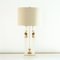 Neoclassical Style Lamp in Acrylic Glass and Brass, 1970s 1