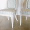 Italian Chalky White Painted Carver Chair, 1960s, Set of 4 6